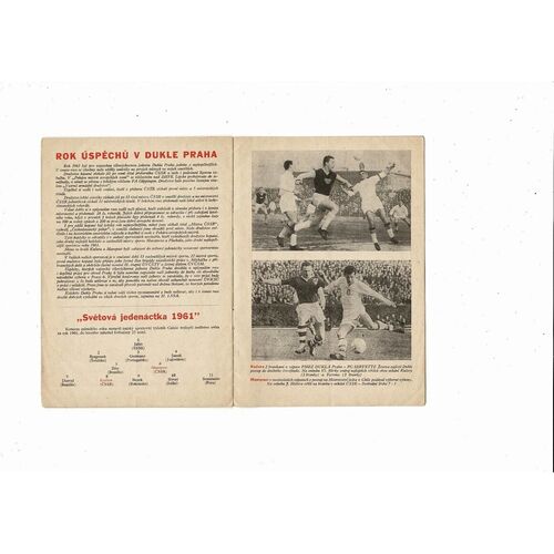 Dukla Prague v Tottenham Hotspur European Cup 1961/62