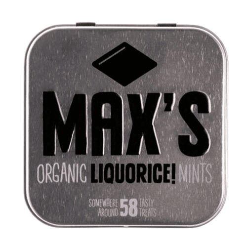 Max's Organic Licorice Mints Tin 35g