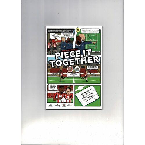 2024/25 Brentford v Newcastle United Football Programme