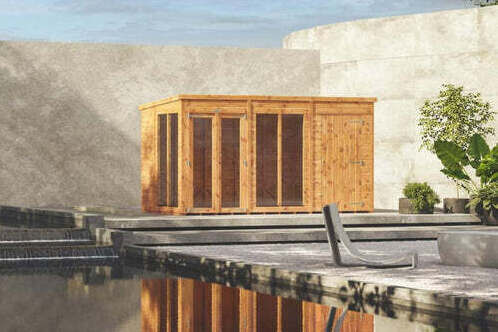 Pent Summerhouse Combi 20x8 with 4ft store