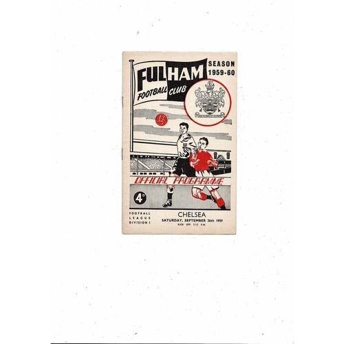 1959/60 Fulham v Chelsea Football Programme