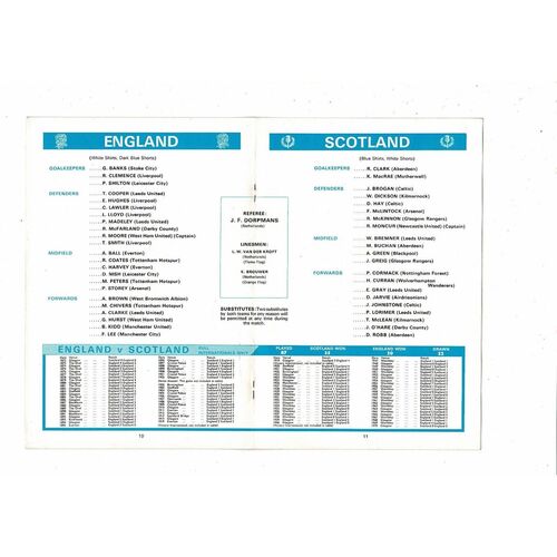 1971 England v Scotland Football Programme