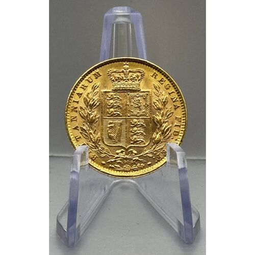 1872 Queen Victoria shield back full gold sovereign