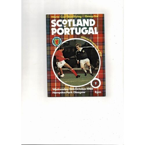 1980 Scotland v Portugal Football Programme Oct. 15th