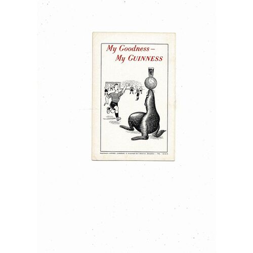 1957 Belgium v Romania International Friendly Football Programme
