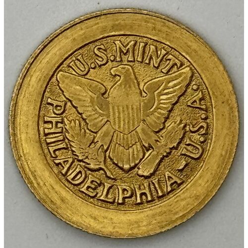 RARE 1947 US mint gold disc - Saudi Arabia 1 pound