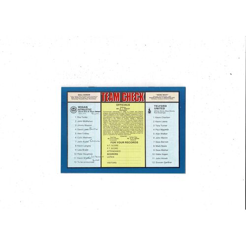 Wigan Athletic v Telford United FA Cup Football Programme