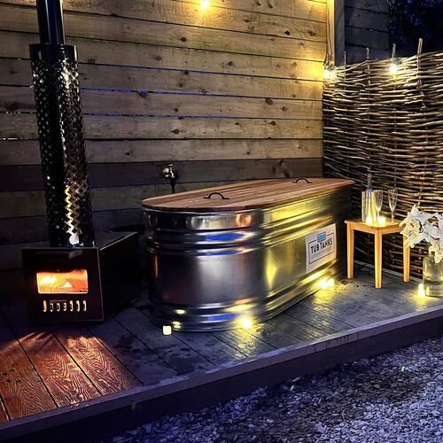 Oval Hot Tub Kit - Square Heater with Cedar Lid