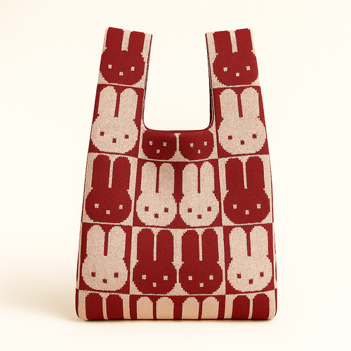 Bunny Grid Knit Bag