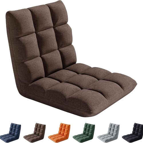 mcc direct Adjustable Floor Chair, Multi-Position Folding Sofa Chair with Back Support, Comfortable Floor Seating for Reading, Gaming, Meditation & Relaxing, Living Room or Bedroom