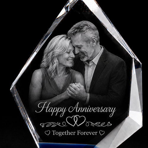 Anniversary 3D Crystal Gifts | 3d Crystal Shop | 3d crystal glass engraving | Personalised 3d engraving  | 3d crystal photo