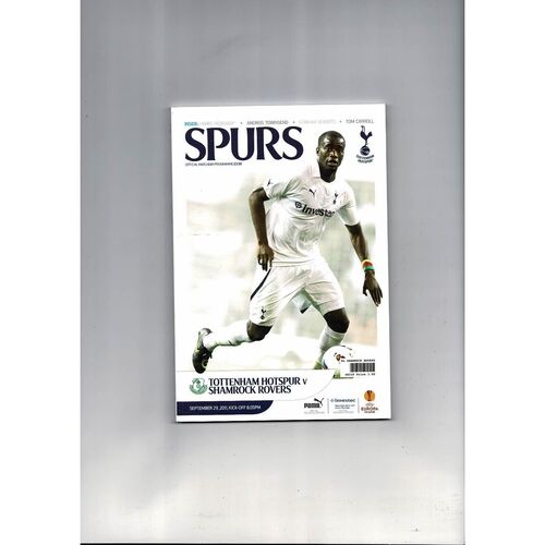 Tottenham Hotspur v Shamrock Rovers Europa League Football Programme 2011/12