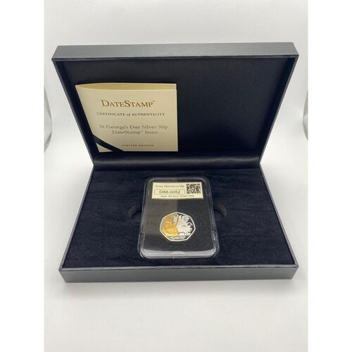 2024 DateStamp St George's Day 50p - .925 Silver