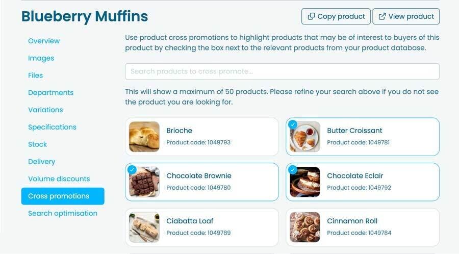 Screenshot showing Webfactory's new cross promotion live search