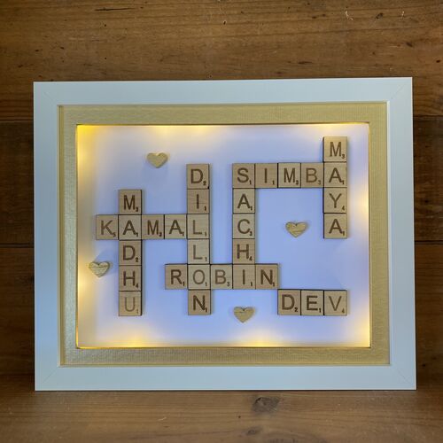 Customised Scrabble Family Name Box Frame
