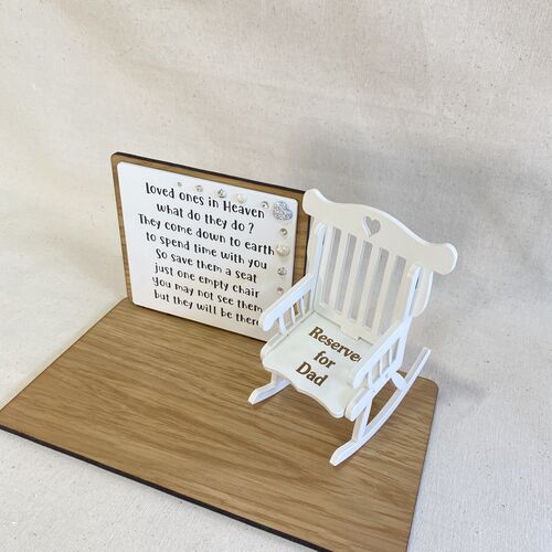 Save a Seat Memorial Chair - Loved One in Heaven Keepsake