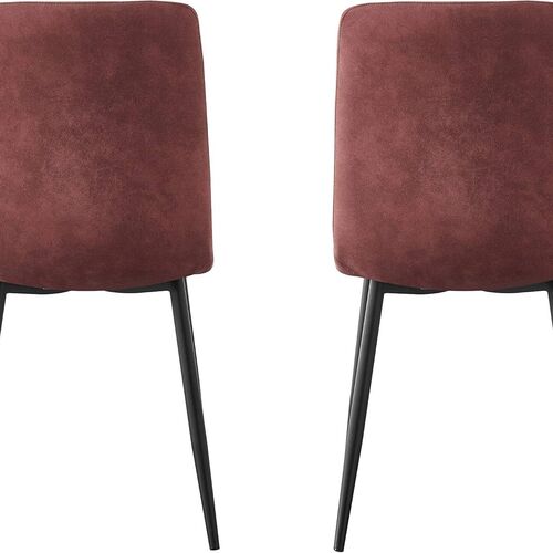 mcc direct Set of 4 Faux Matte Suede Leather Dining Chairs With metal Legs home& restaurants henri