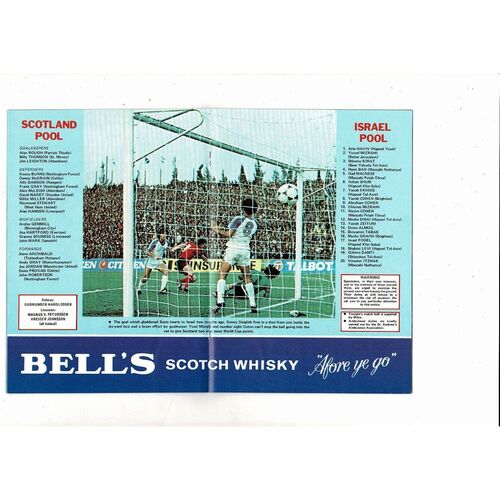 1981 Scotland v Israel Football Programme