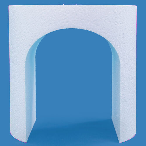 8" Single Tier Round Cake Dummy with Cut Out