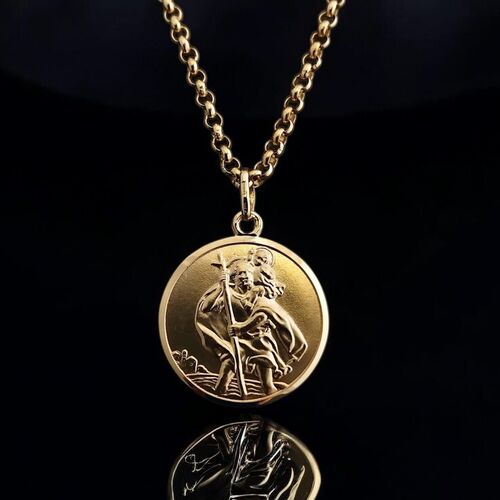 9ct gold St. Christopher pendant