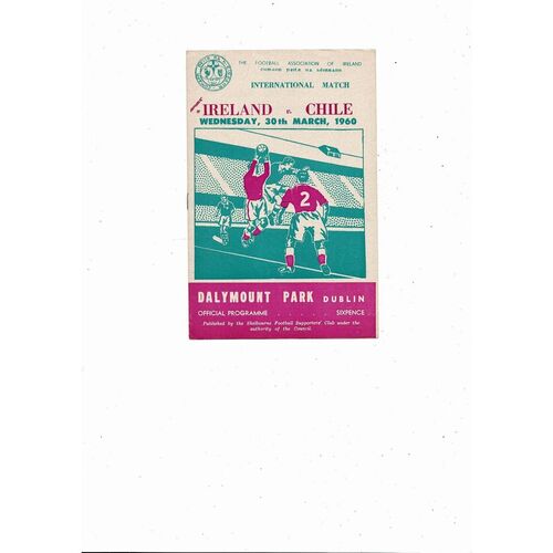 1960 Republic of Ireland v Chile Football Programme