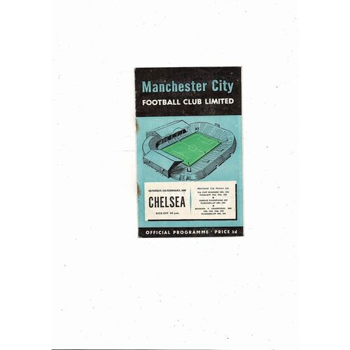 1955/56 Manchester City v Chelsea Football Programme