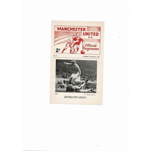 Manchester United v Liverpool Central League Football Programme 1965/66