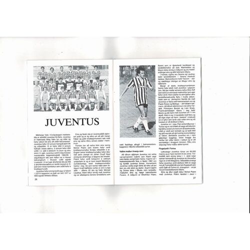 Valur v Juventus European Cup Football Programme 1986/87