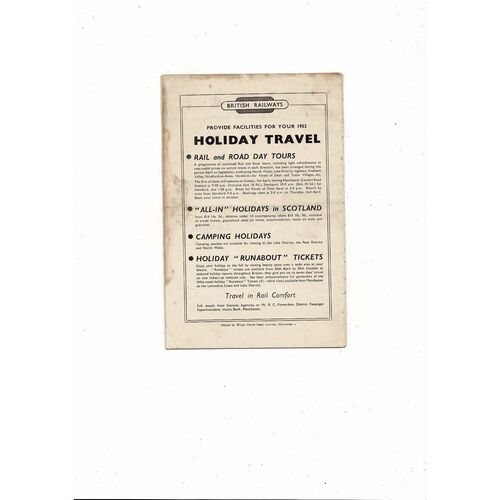 1953 Bolton Wanderers v Everton FA Cup Semi Final Football Programme @ Manchester City