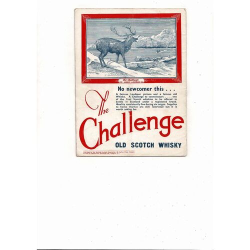 1954 Scotland v England Football Programme