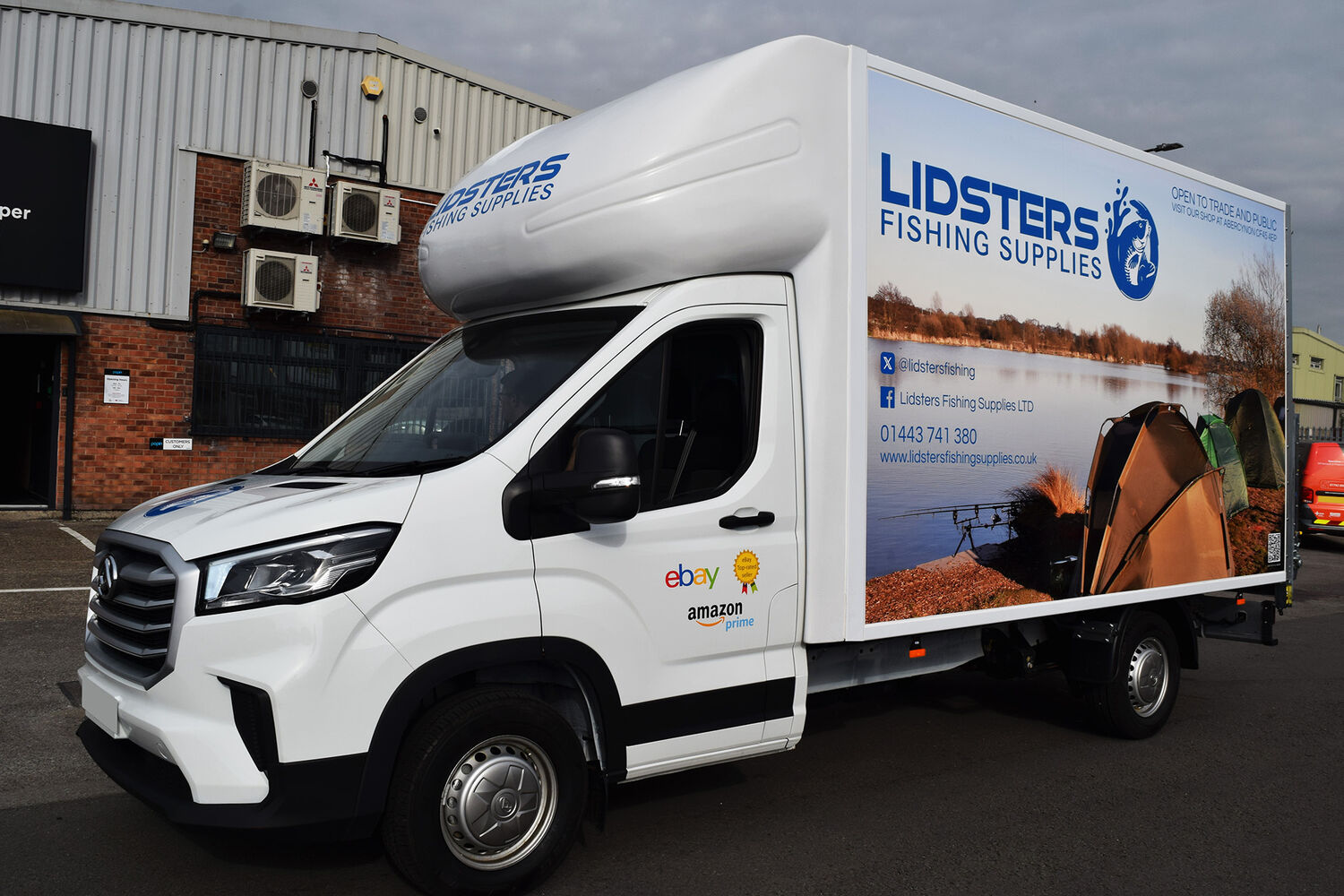 Lidster Fishing Supplies - Maxus Deliver 9 Luton Box Van