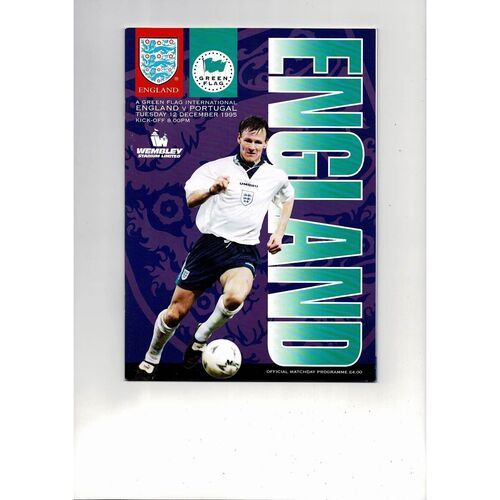 1995 England v Portugal Football Programme