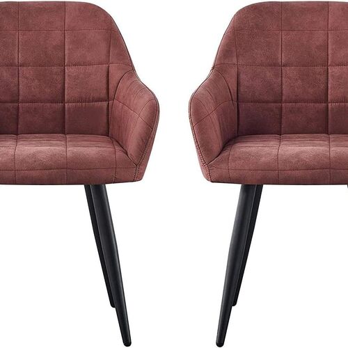 mcc direct 2x Faux Matte Suede Leather Dining Chairs Accent Chairs home & restaurants Adrian