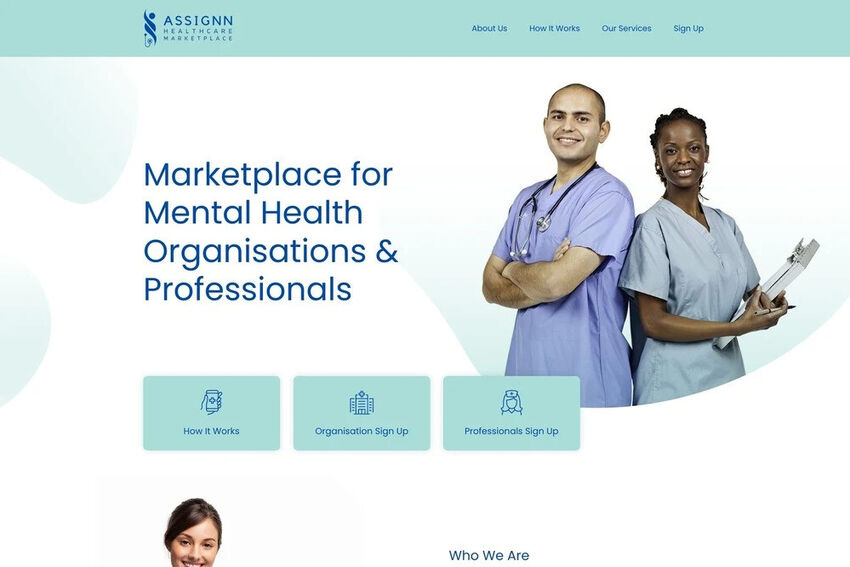 bespoke website design for mental health organisations