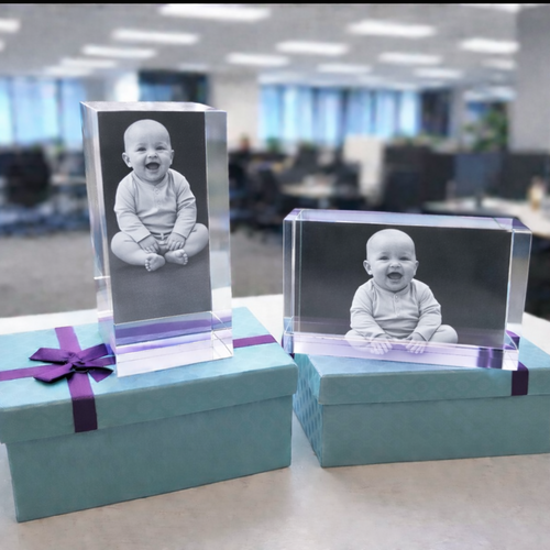 The New Superb Mega Duloch HINT OF LILAC  15x8x8cm Crystal Block Copy