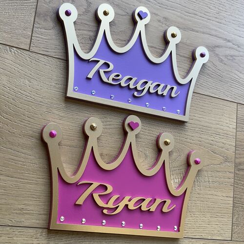 Princess / Prince crown door plaque