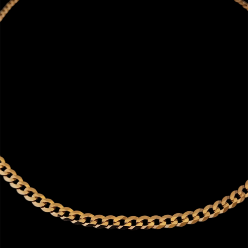 9ct yellow gold 4.5mm super flat curb chain 9g