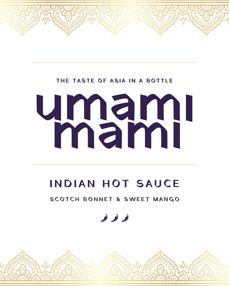Asian inspired hot sauce redesign from the apprentice with mandala pattern.