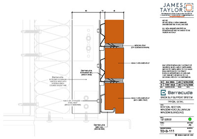 System Drawings | jamesandtaylor limited | Terracotta Tile Facade | Facing Brick System | Facade Metal