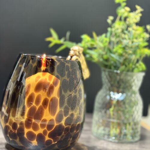 Jumbo Renee with Dog Jewel Candle