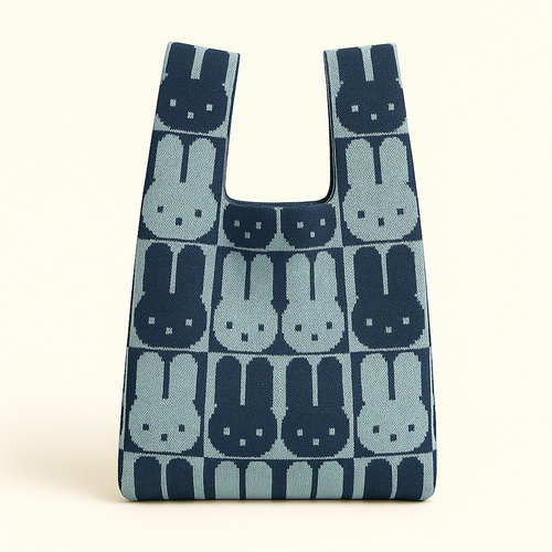 Bunny Grid Knit Bag