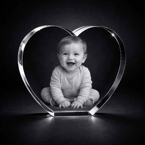 The Beautiful 3D Tiree 10x10x3cm Pure Crystal Heart