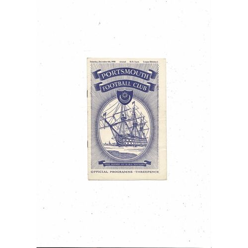 1958/59 Portsmouth v Arsenal Football Programme