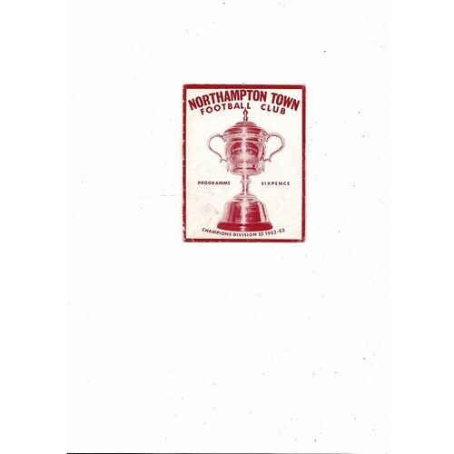 Northampton Town v Dundee United Friendly Football Programme 1963/64