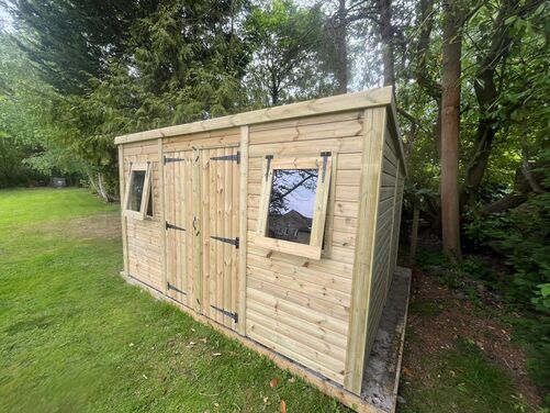 #P012 12x10 Pent Shed