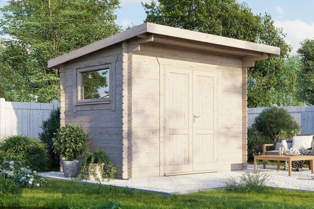 Pent Workshop Log Cabin (28mm) 12x8