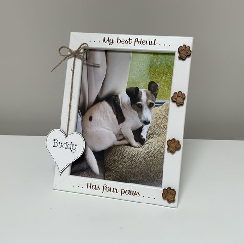 My best friend has four paws photo frame