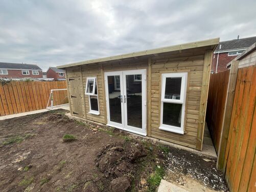 #PVC084 18x10 Pent Summer House Combi