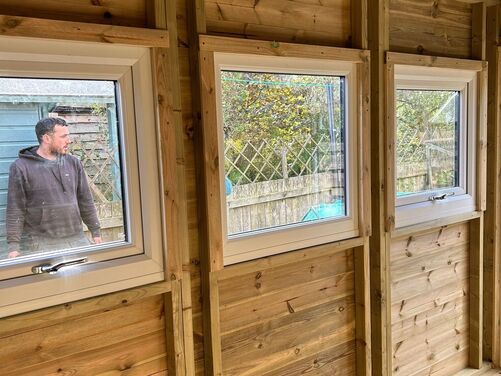 #PVC067 17x7 Pent Summer House Work Shop