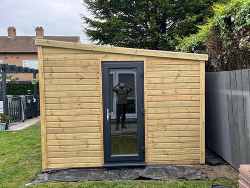 #PVC096 14x10 Pent Summer House/Workshop